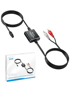 eSynic ���f�W�^��-�A�i���O �����ϊ� 192 kHz Toslink/SPDIF to RCA ���t�@�C�o�[1.0m & RCA-1.1