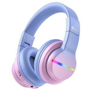iClever �q���p�w�b�h�t�H�� Bluetooth�w�b�h�t�H�� ���C�����X �L�b�Y�w�b�h�t�H�� ���ʐ����t���i74/85 dBA�j 45H�v