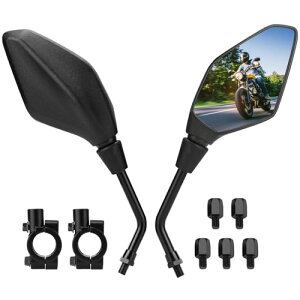 KEMIMOTO �o�C�N �~���[ �ėp ���E�Z�b�g 10mm 8mm 360°���� ���L�p���͈� ��t�ȒP �p�^ �I�[�g�o�C �~���[ KM01