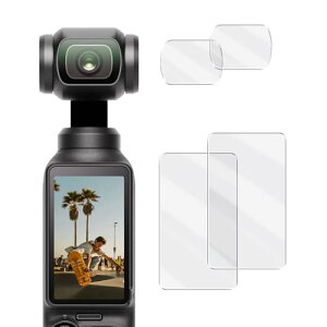 JCJCLY �Ή� dji osmo pocket 3 �ی�t�B���� �K���X�t�B���� 2�� + �J�����t�B����2�� 4���Z�b�g �I�Y���|�P�b�g3