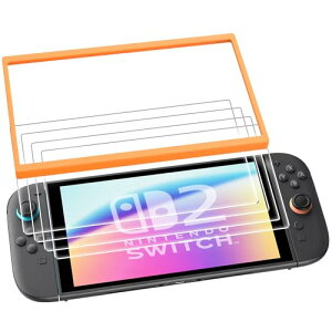 4������Switch 2 �ی�t�B���� +��p�K�C�h�t���[���t�� �\��t���ȒP �����z�� �S�ʕی� �ϏՌ� 9H�d�x �w��h�~ �C�A�[�� 2.5
