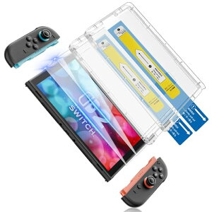 Podick 2025 Switch 2�Ή��ی��ʃK���X�t�B���� �X�C�b�`2�Ή� �����K���X�t�B���� �����\��t���L�b�g�t�� �����ʒu���킹