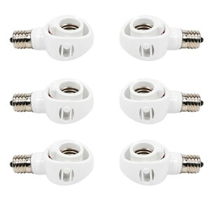 Abishion-E17 LED�d����p-�����ϊ��A�_�v�^�[ �d�� �\�P�b�g-�ȒP��t -AC 100V-�z���C�g6�Z�b�g�B