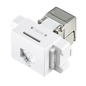 �T�����T�v���C �L�[�X�g���W���b�N CAT6A RJ-45�V�[���h�W���b�N JIS�Ή��t�F�C�X�v���[�g�Ή� �z���C�g LA-FP-MJ7