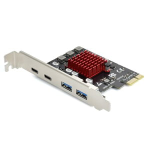 ELUTENG USB3.1���݃{�[�h 4�{�[�h 2 USB-A & 2 USB-C 5Gbps PCIE�C���^�[�t�F�[�X�J�[�h USB3.0�g