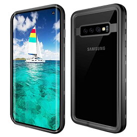 Samsung Galaxy S10 防水ケース DINGXIN 指紋認証対応・Qi充電対応 防水 防雪 防塵 耐震 IP68防水規格 超軽量