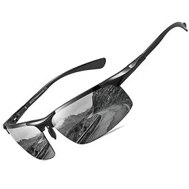 [DUCO] サングラス メンズ 大きいサイズ 偏光 サングラス スポーツ UV400 へんこう さんぐらす グレー 大きな顔に向け 高級炭素繊
