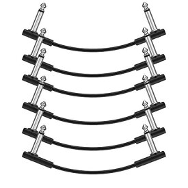 Donner 15cm パッチケーブル ギターエフェクター用 ブラック (6本)