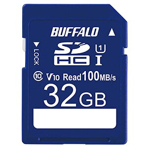 バッファロー SDカード 32GB 100MB/s UHS-1 スピードクラス1 VideoSpeedClass10 IPX7 Full HD