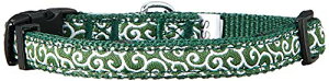 ペティオ (Petio) 首輪 犬雅 唐草カラー グリーン SS サイズ