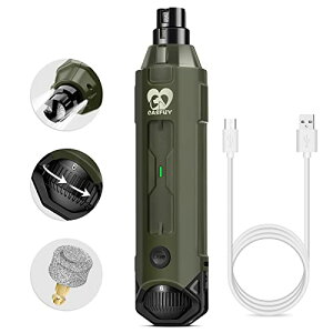 Casfuy 犬爪切り電動 6スピード - 最新の強化されたペット用ネイルグラインダー 充電式電動犬用ネイルトリマー 痛みのない足の手入れとスム