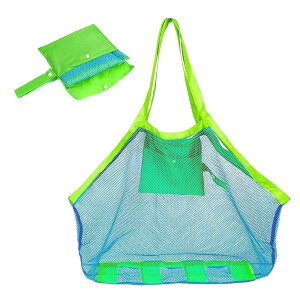 ビーチバッグ メッシュバッグ おもちゃ収納袋 大容量1個入り 砂場バッグ ビーチメッシュバッグ 砂遊び 水遊びアウトドア スポーツ キッズ ビー