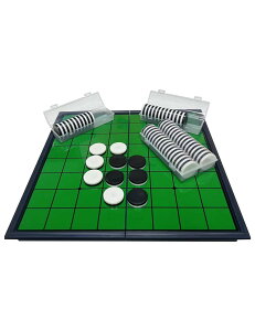 マグネット-テーブルゲーム磁石を備えた両面折りたたみボード付き白黒棋-折りたたみ収納でプレゼントにもぴったり -ぶつかってもズレない-ストレス解