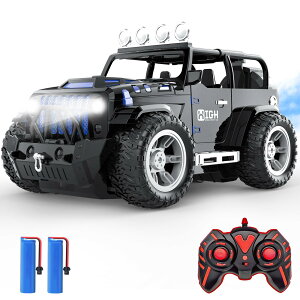 DEERC ���W�R���J�[ ���ǂ����� �������� 1/16 �I�t���[�h �W�[�v RC�J�[ �X�v���[�@�\ ���쎞��70�� 2.4GHz �����O LE