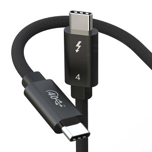 Thunderbolt 4 ケーブル ブラック 0.3m 240W急速充電 8K対応 40 Gbps データ転送 Type-C &Type-C