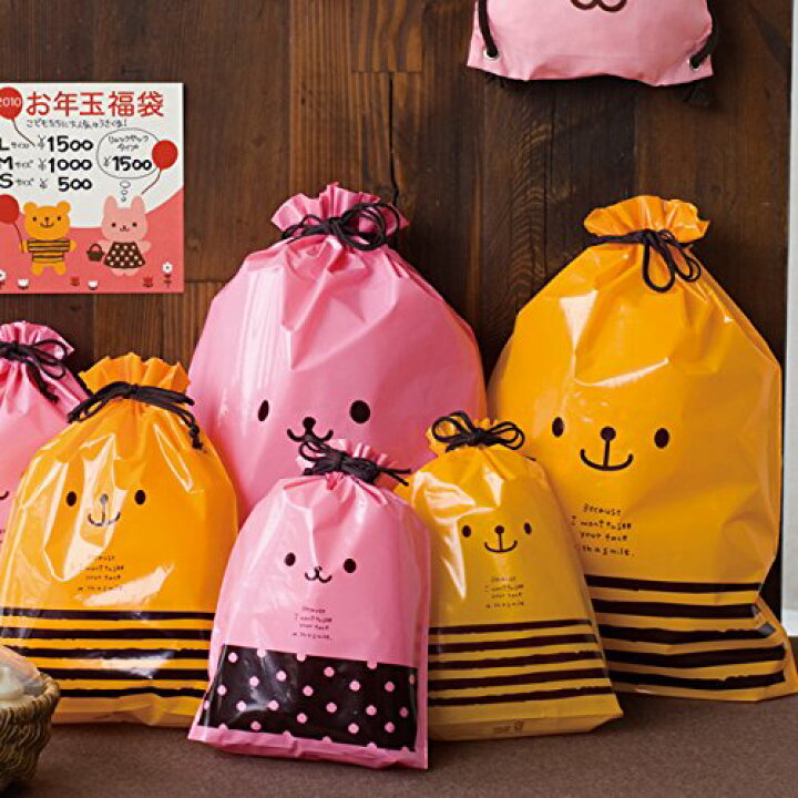 楽天市場】バッグ 巾着袋 うさこ ピンク-M (20枚) US-2NS : ルミナス 