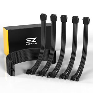 EZDIY-FAB PCdX[uP[u 18AWG PSU P[u JX^ Mod PCdP[u ATX3.0/3.1dl