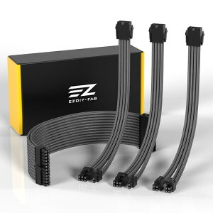 EZDIY-FAB PCpX[uP[u GPU/CPUpPCd dp PSUP[u JX^ Mod PCdP[u 18AWG