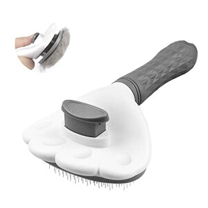 ペット用ブラシ Funshare 猫 犬 用ブラシ スリッカーブラシ ボタンを押してワンプッシュ式 抜け毛除去簡単 痛くない マッサージ 丸洗い