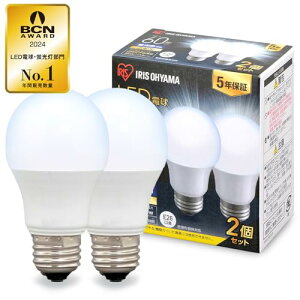 E26�A�C���X�I�[���} LED�d�� 60W�`���� �����F �������a26mm �L�z�� 2�p�b�N �����Ή� LDA7D-G-6T62P