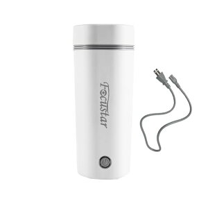 Focustar 電気ケトル ポータブル トラベル 小型 350ML 旅行 110V 5分急速沸かし 空焚き防止 真空断熱 漏れない 水筒 電気