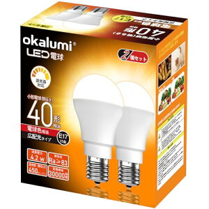 okalumi LEDd Ή E17 40W` ~jNvgE~jv`d 450Lm dF 2700k `d Lz