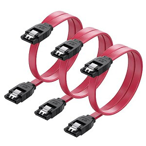 Cable Matters SATA �P�[�u�� �i�X�g���[�g�^�j 45cm 3�{�Z�b�g 6 Gbps�Ή� ���b�`�t�� SSD��HDD���� Sat