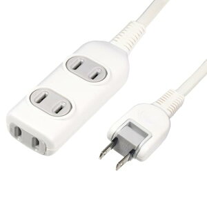�G���p(ELPA) EDLP�R�[�h�t�^�b�v �d���^�b�v �����R�[�h 125V 5m 3�� �z���C�g LPT-305N(W)