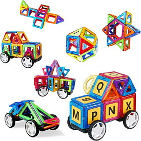 MAGBLOCK 66ピース マグネットブロック 磁石ブロック マグネットおもちゃ 積み木 立体 知育玩具 小学生 男の子 女の子 子供 入園