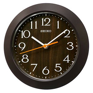 セイコークロック(Seiko Clock) 掛け時計 置き時計兼用 ナチュラル 電波 アナログ 濃茶 本体サイズ:直径20.3×4.4cm KX