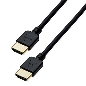 �G���R�� HDMI �P�[�u�� �e���r�p 1m 4K×2K�Ή� ���炩 �u���b�N CAC-HD14EY10BK