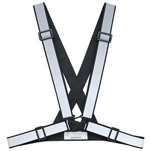 エース 安全ベスト 反射ベスト タスキ型 ブラック 幅広反射材 フリーサイズ WS9024