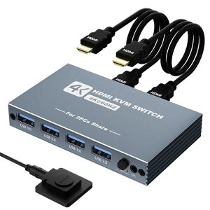 USB3.0 ؑ֊ KVMXCb` HDMI 21o p\R2䃂j^[1؂ւ 1̃v^[2̃p\RŎgp 4K@6