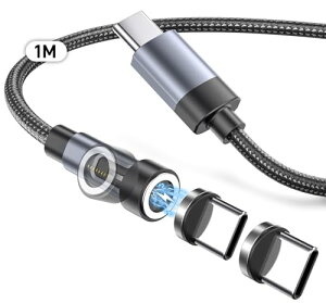 �}�O�l�b�g �[�d�P�[�u�� USB-C & USB-C�P�[�u�� �}���[�d PD60W�Ή� 7�s�� Type-C�[�q 540�x��] �f���h�~ �h�o��