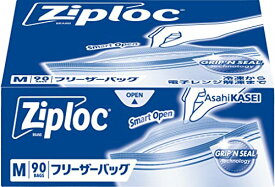 Ziploc 大容量ジップロック フリーザーバッグ M 90枚入