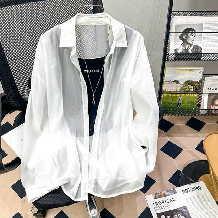 楽天市場】uvカット シャツ シアーシャツ レディース 夏 uv  