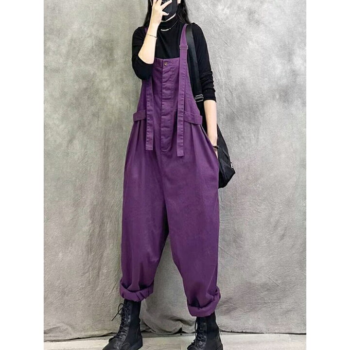 楽天市場】サロペット レディース 大きいサイズ ワイドパンツ パンツ 