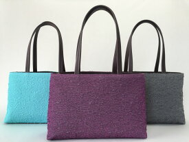 【本革使用の上品なハンドバッグ♪】【レディースバッグ♪】メタリック調ハンドバッグ　日本製