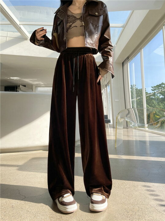 楽天市場】【1点2,790円！50％OFFクーポン利用】ベルベットパンツ  