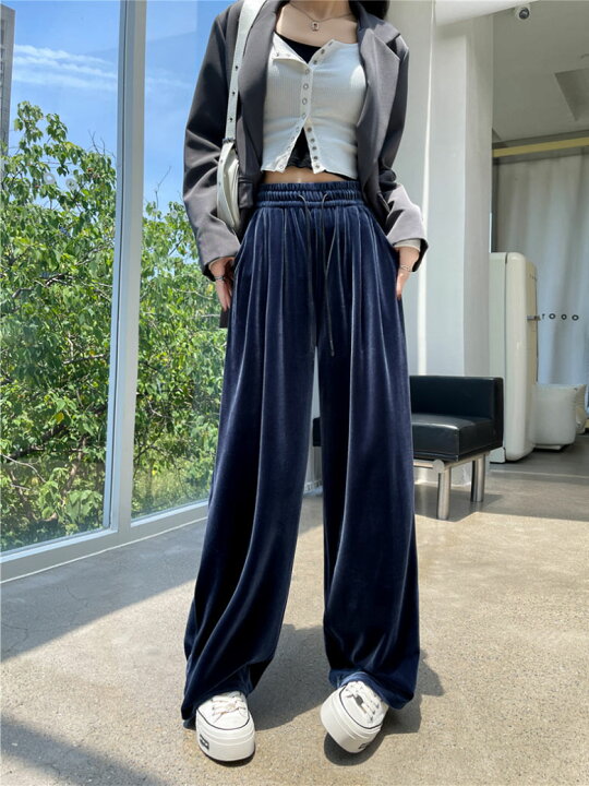 楽天市場】【1点2,790円！50％OFFクーポン利用】ベルベットパンツ  