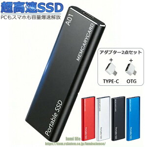 �y�X���������߁z500G �O�t��ssd 1TB �O�t �|�[�^�u��SSD �����^�|�[�^�u�� �n�[�h�f�B�X�N 2TB USB3.1 Type-C �Ή� �X�}�z�݊��� �ϏՌ� �O�t���n�[�h�f�B�X USB-A/USB-C���Ή� 4TB