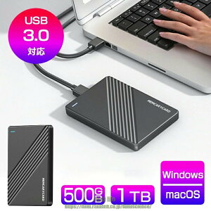�O�t��HDD �O�t��ssd �O�t �|�[�^�u��SSD �e�� 500GB 1TB USB 3.0 2.5�C���` Windows �Ή� macOS �Ή� �ϏՌ� �É�&�R���p�N�g PC Mac �O�t���n�[�h�f�B�X�N 1�N�ԕۏ�