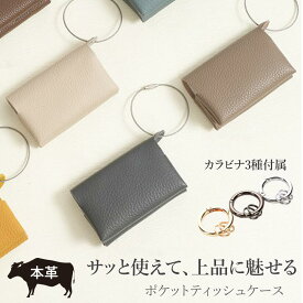 【楽天1位】 ポケットティッシュケース 掛けられるポケットティッシュケース ポーチ 折り畳み おしゃれ 本革 ポケットティッシュ ケース ポケットティッシュカバー ティッシュケース レザー キーケース スマートキーケース マルチポーチ