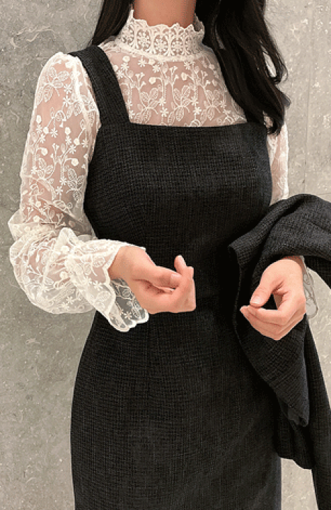 楽天市場】【花柄刺繍×総レース】上品シースルーブラウス