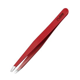 毛抜き プロ仕様 ルビス(Rubis) ピンセット 斜め先端 スイス製 ツイーザー クラシック エレガンス 最高級 (カラー選択可)