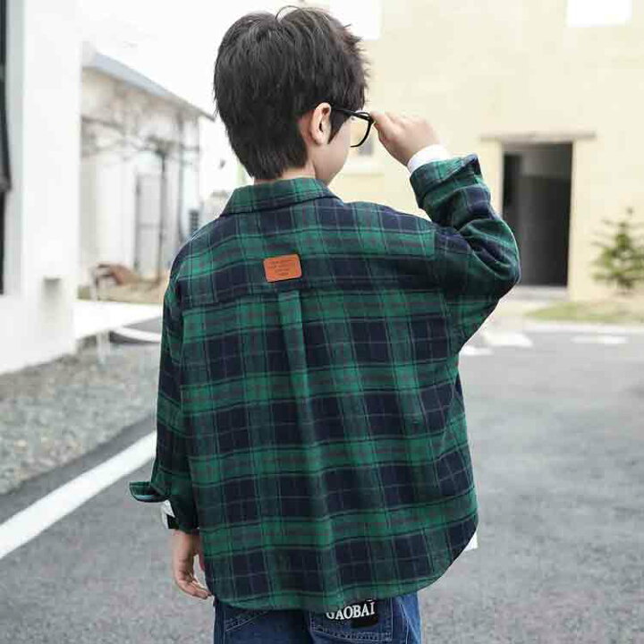 楽天市場】子供シャツ 男の子 チェックシャツ 柄 トップス キッズ 子供  