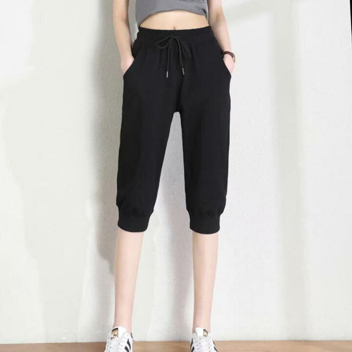 楽天市場】 レディース スウェットパンツ ショートパンツ 秋 7分丈 