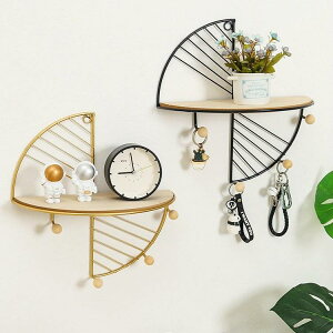 インテリア 壁掛け 壁掛けラック ウォールシェルフ シンプル リビング 玄関 小物置き おしゃれ 模様替え ラック ゴールド ブラウン大人空間