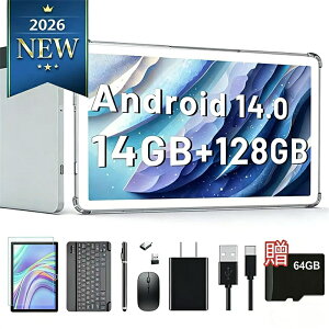 �y����I128GB�z�^�u���b�g2026�V�o��Android14�^�u���b�g10�C���`WiFi���f��14GB+128GB 4G LTE�ʘb+5G/2.4G WiFi �A���h���C�h�^�u���b�g 7000mAh Type-C �J���� BT5.0 GMS/PSE�F�؍�/�M�t�g�ɍœK/�q���p 2in1�^�u