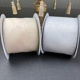 【ルナリボン】　3323　スワン　太巾ワイヤーリボン9M/巻